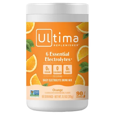 Ultima Replenisher, смесь электролитов для приготовления напитка, апельсин, 315 г (11,1 унции)
