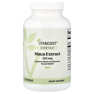 Vitacost, экстракт маки, 525 мг, 200 капсул