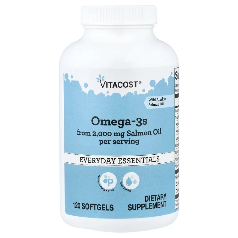 Vitacost, Everyday Essentials, омега-3, 120 мягких капсул