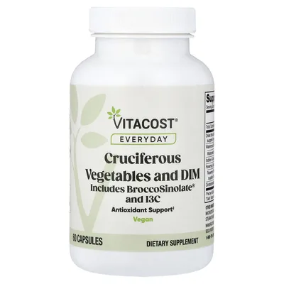 Vitacost, Everyday, комплекс с экстрактами крестоцветных овощей и DIM, 60 капсул
