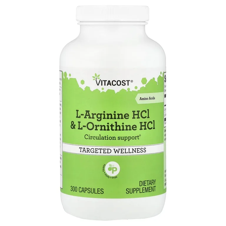 Vitacost, L-Arginine HCl & L-Ornithine HCl, 300 Capsules