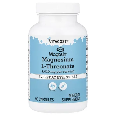 Vitacost, Magtein®, L-треонат магния, 90 капсул (670 мг в 1 капсуле)