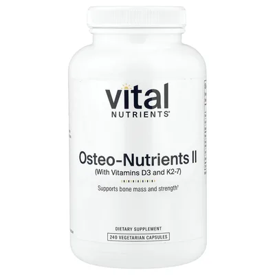 Vital Nutrients, Osteo-Nutrients II с витамином K2-7, 240 вегетарианских капсул