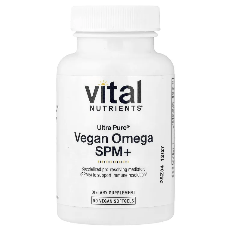 Vital Nutrients, Ultra Pure®, веганская омега SPM+, 90 веганских капсул