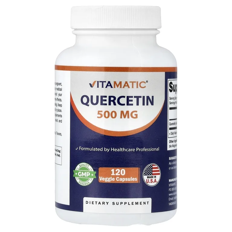 Vitamatic, кверцетин, 500 мг, 120 растительных капсул