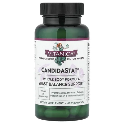 Vitanica, поддержка баланса дрожжей, 60 вегетарианских капсул